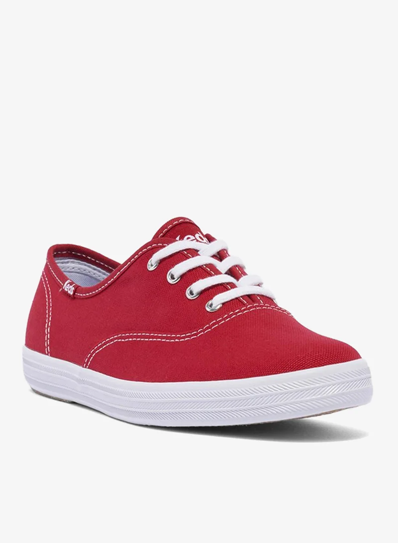 Keds red Keds Women's Champion Originals Lace Up Canvas Casual Sneaker Red for Women | Best Price UAE